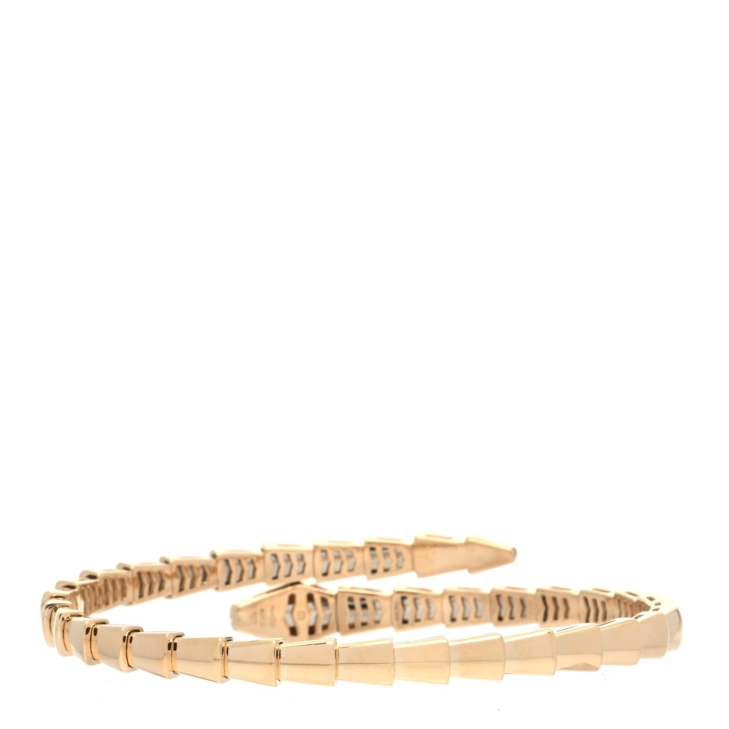 Bulgari 18K Yellow Gold Diamond Serpenti Viper Bracelet M 2 of 4