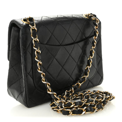 Chanel Lambskin Quilted Mini Square Flap Bag Black 3 of 15
