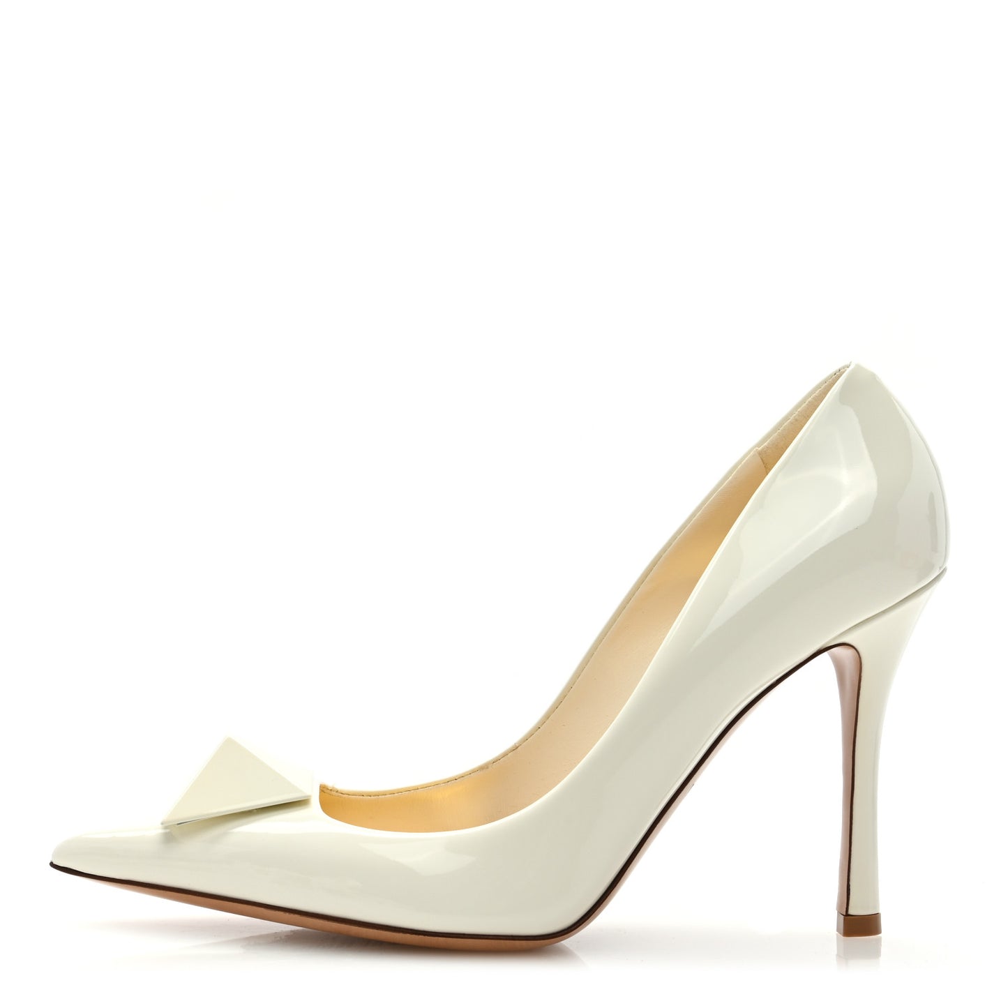 Patent Tonal One Stud 100mm Pumps 37 Ivory