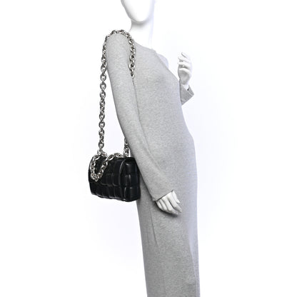 Bottega Veneta Lambskin Maxi Intreccio Padded Chain Cassette Crossbody Bag Black 2 of 10