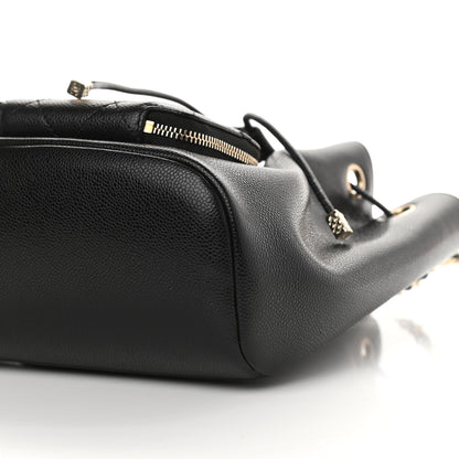 Chanel Caviar Quilted CC Pocket Bucket Bag Black 9 of 9