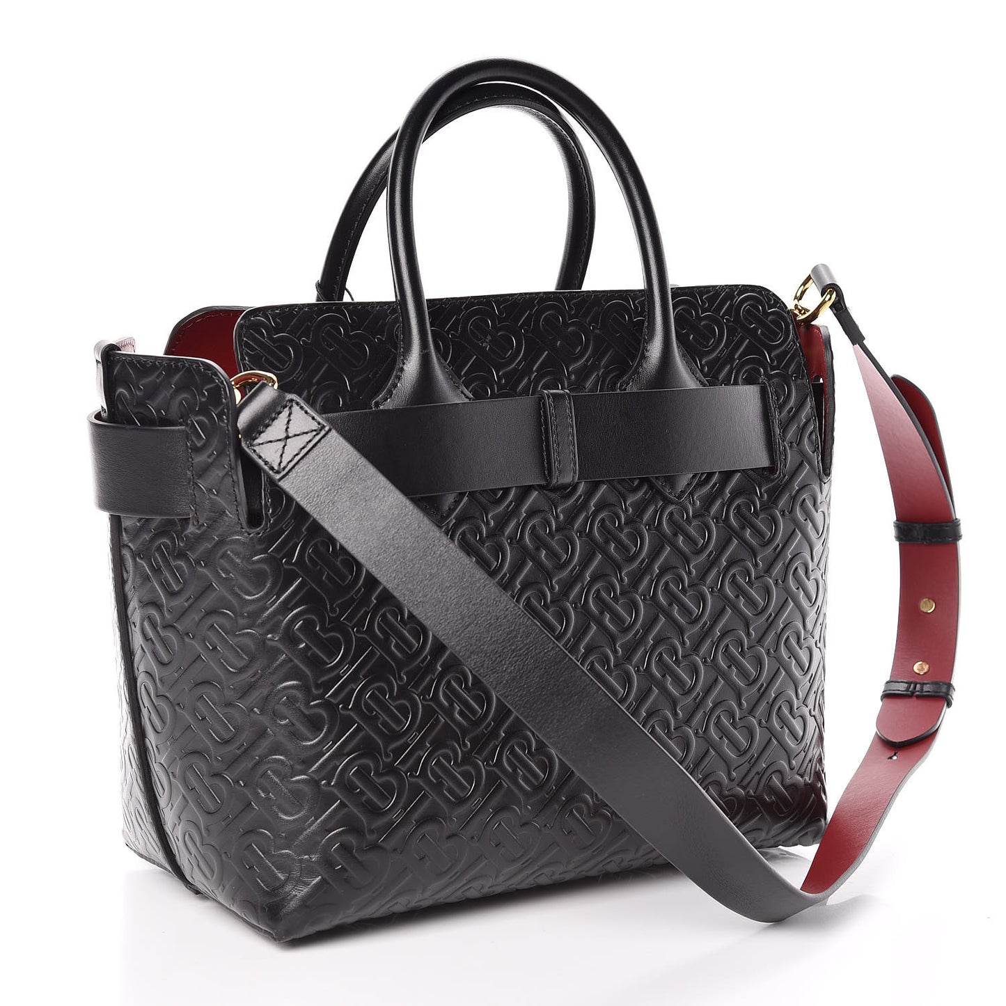 Calfskin Embossed Monogram Small Belt Bag Black