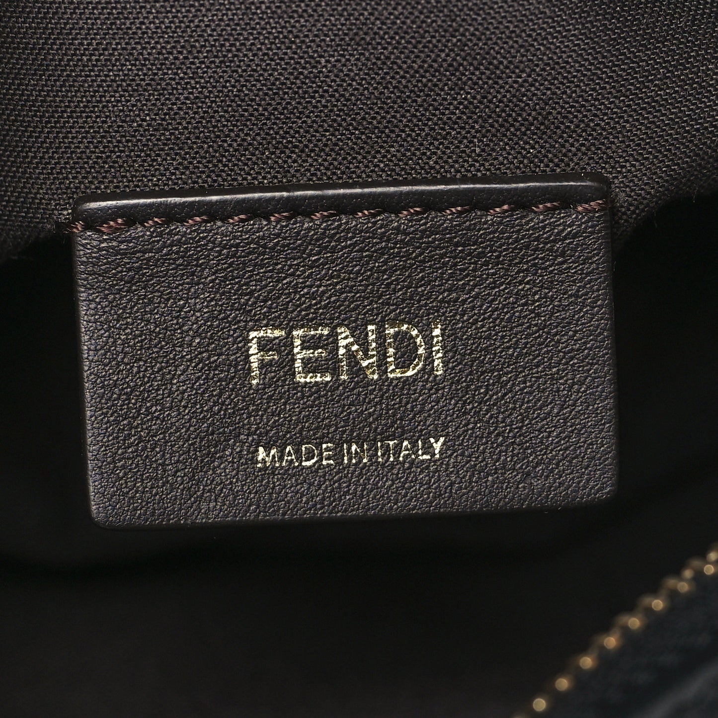 Glazed Fabric Vitello Century FF 1974 Stamp Patch Mini Camera Case Mogano Panna Black