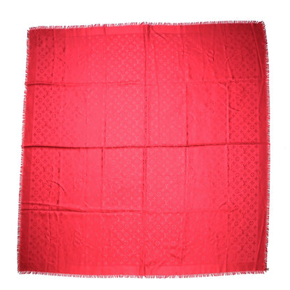 Louis Vuitton Silk Wool Monogram Shawl Pomme D'Amour 3 of 4