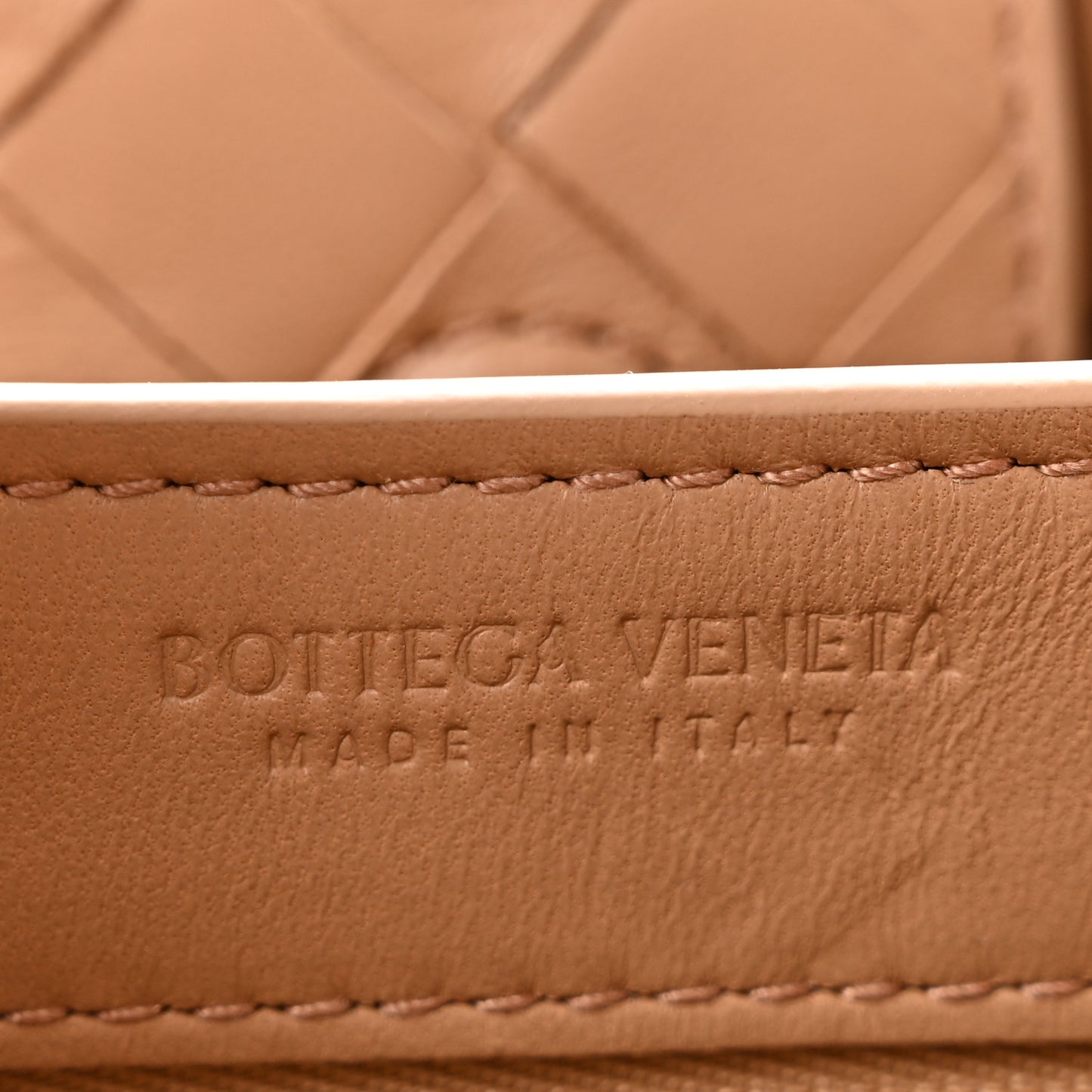 Nappa Intrecciato Small Andiamo Shoulder Bag Biscuit
