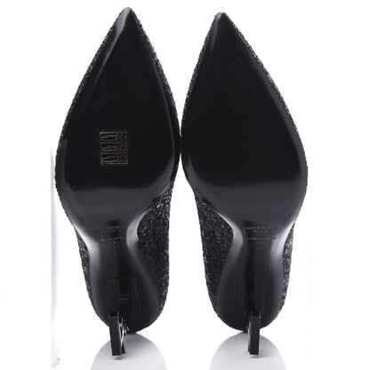 Saint Laurent Glitter Opyum 85 Pumps 39 Black 6 of 11