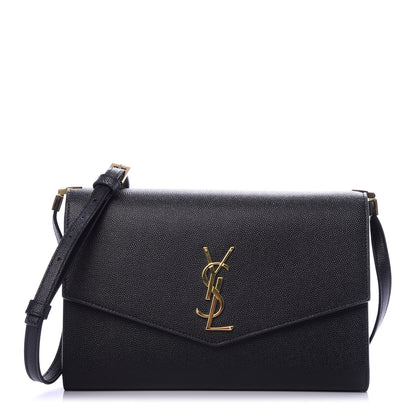 Saint Laurent Grain De Poudre Mini Uptown Crossbody Bag Black 1 of 10