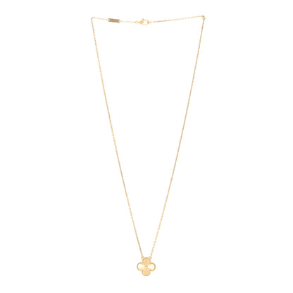 Van Cleef & Arpels 18K Yellow Gold Guilloché Vintage Alhambra Pendant Necklace 3 of 5