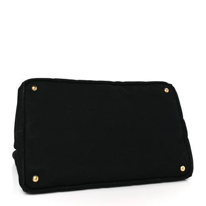 Prada Canvas Large Canapa Logo Tote Black 4 of 9