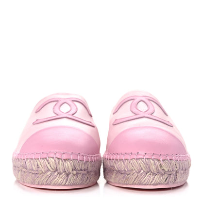 Chanel Lambskin CC Espadrilles 39 Light Pink 2 of 11
