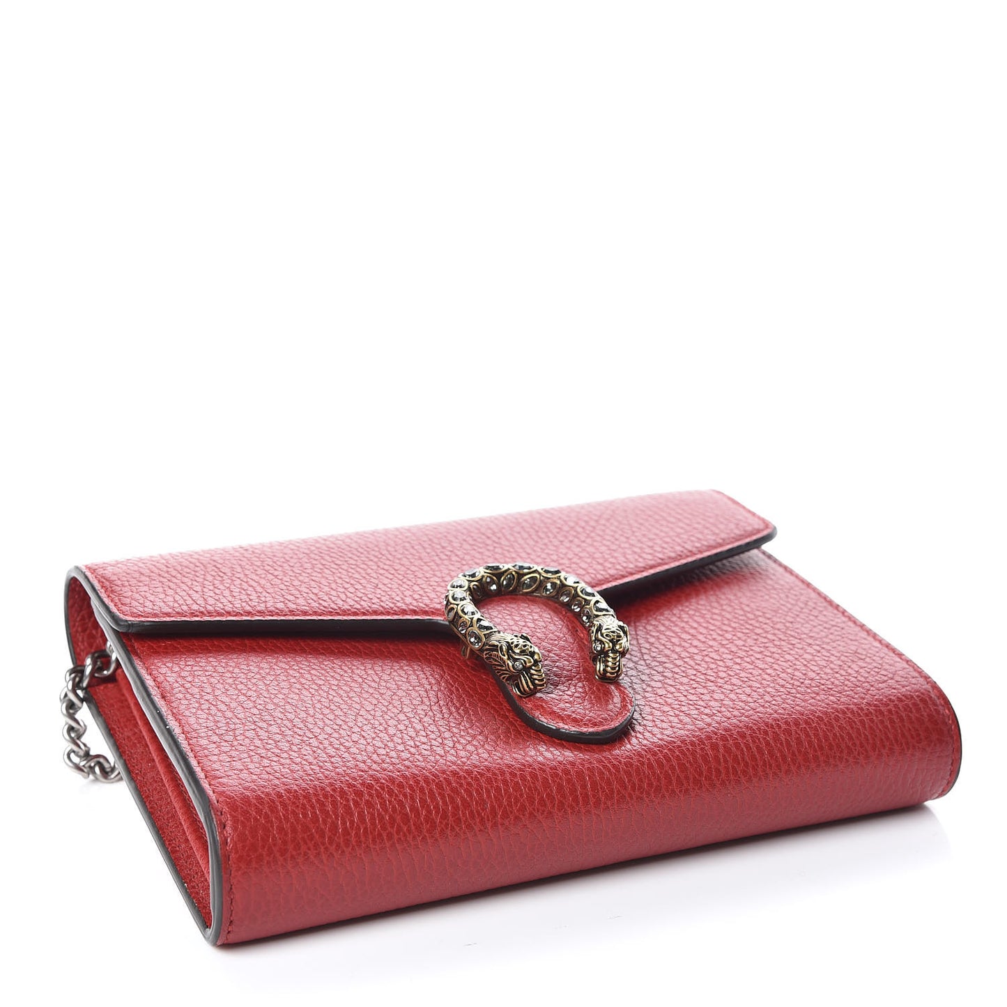 Calfskin Mini Dionysus Chain Wallet Hibiscus Red
