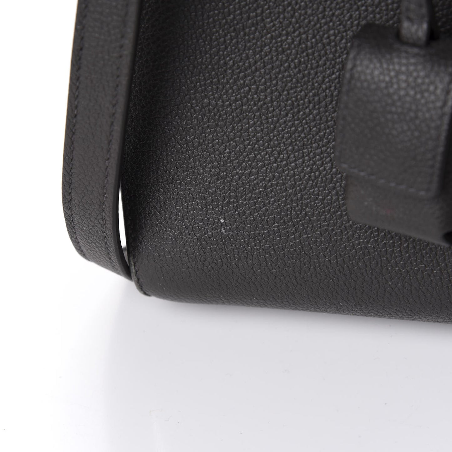 Grained Calfskin Baby Sac De Jour Black