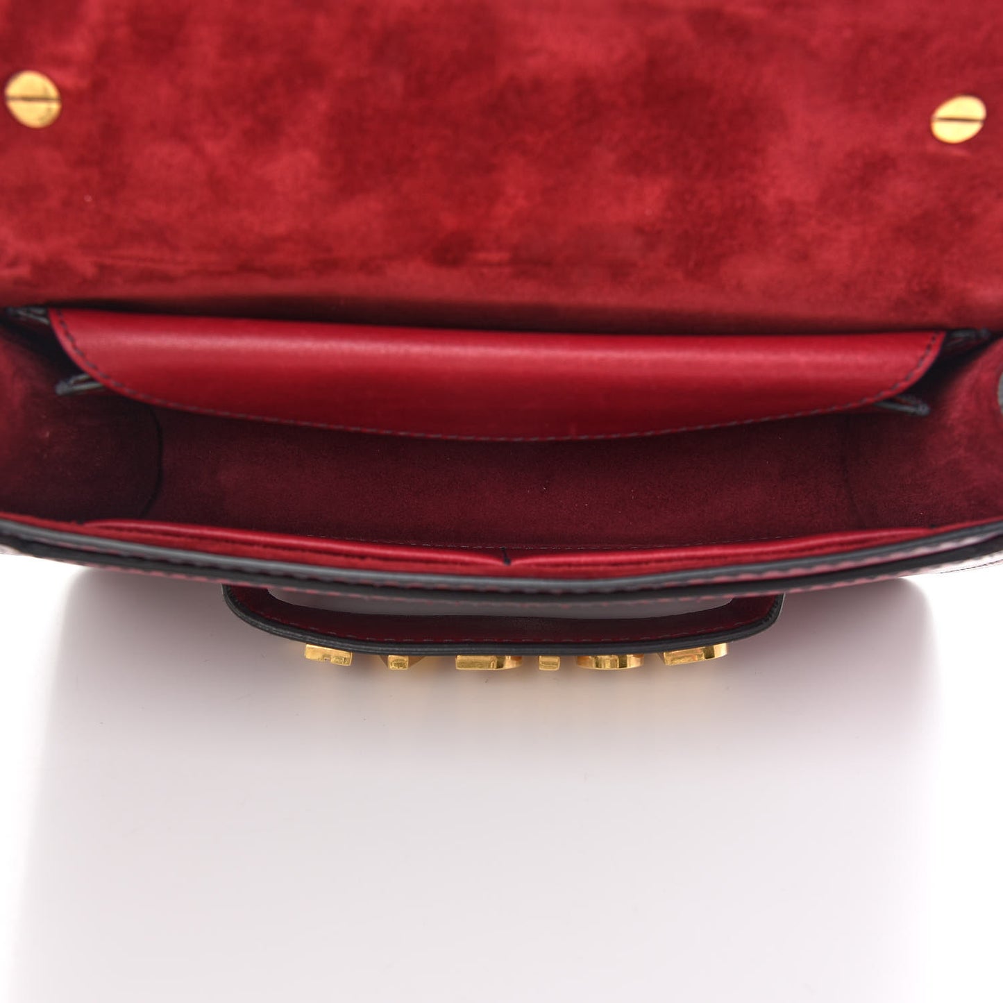 Calfskin J'Adior Chain Flap Bag Red
