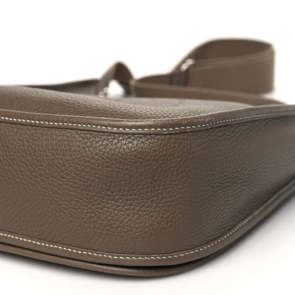 Hermes Taurillon Clemence Evelyne III GM Etoupe 9 of 10