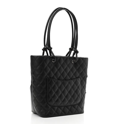Chanel Calfskin Quilted Medium Cambon Tote Black 3 of 11