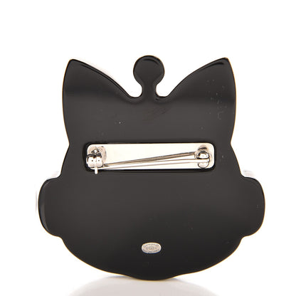 Chanel Resin Emoji Robot Cat Brooch Silver Blue 2 of 5