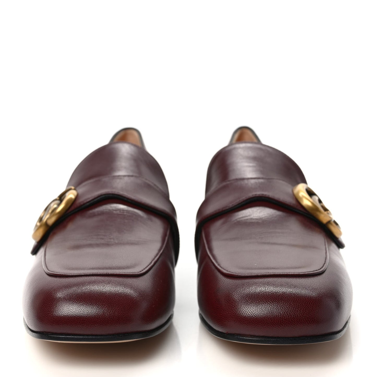 Malaga Kid Womens GG Marmont Loafers 40.5 Vintage Bordeaux
