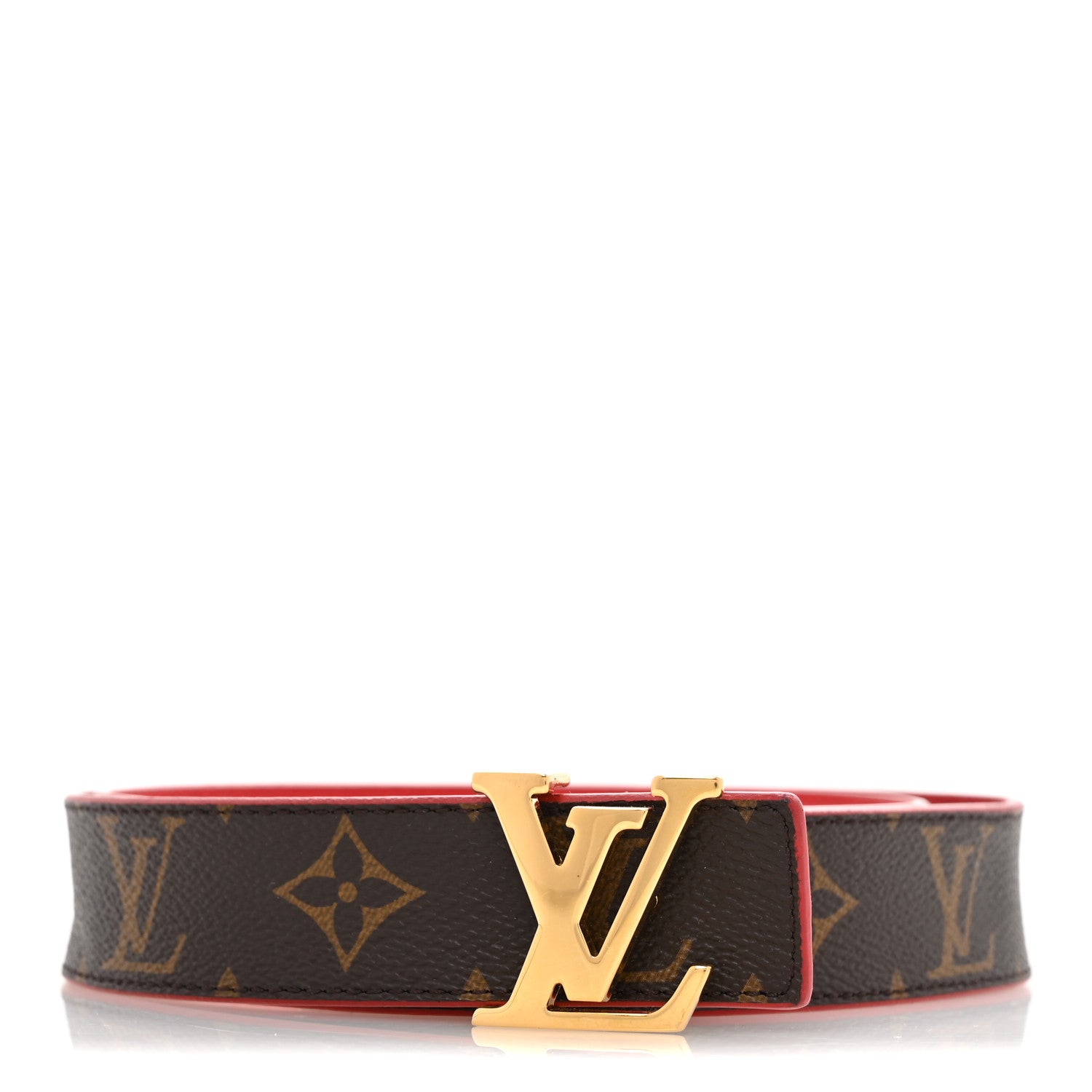 Louis Vuitton Monogram 30mm LV Initiales Reversible Belt 80 32 Coquelicot 1 of 7