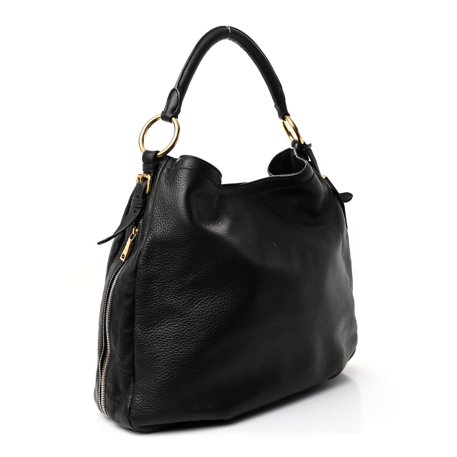 Prada Cervo Antik Hobo Black 3 of 11