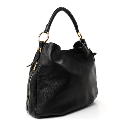 Prada Cervo Antik Hobo Black 3 of 11