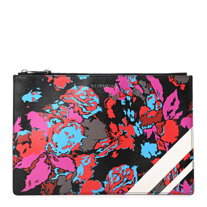 Givenchy Coated Canvas Floral Print Zip Pouch Multicolor 1 of 4