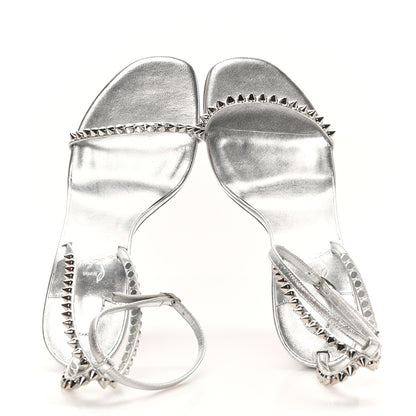 Christian Louboutin Nappa So Me 100 Sandals 37.5 Silver 6 of 8