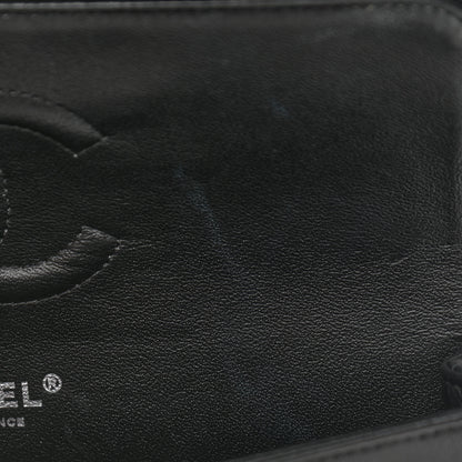 Chanel Lambskin Chevron Quilted Medium Double Flap So Black 10 of 15