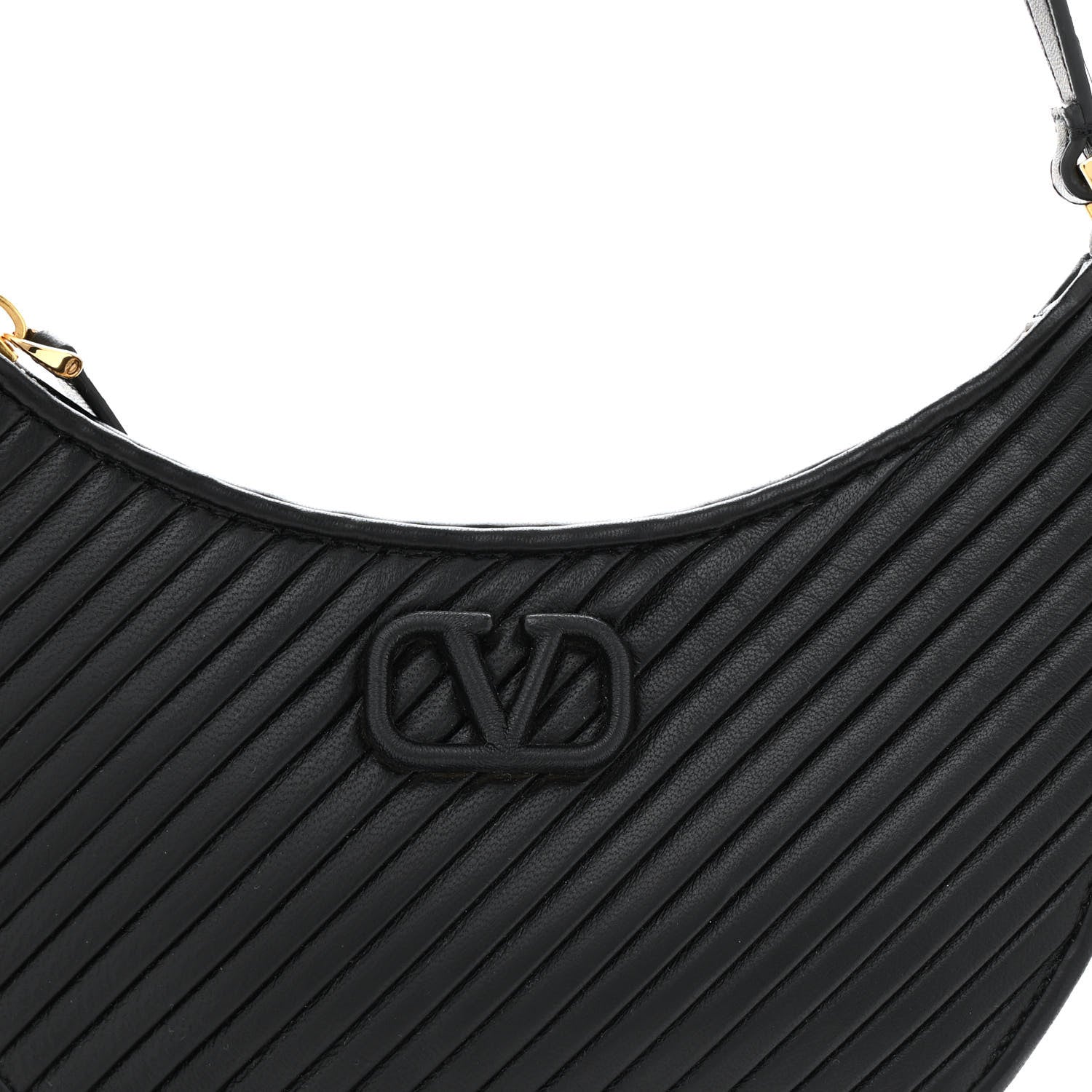 Valentino Garavani Lambskin Mini Vlogo Hobo Bag Black 7 of 11