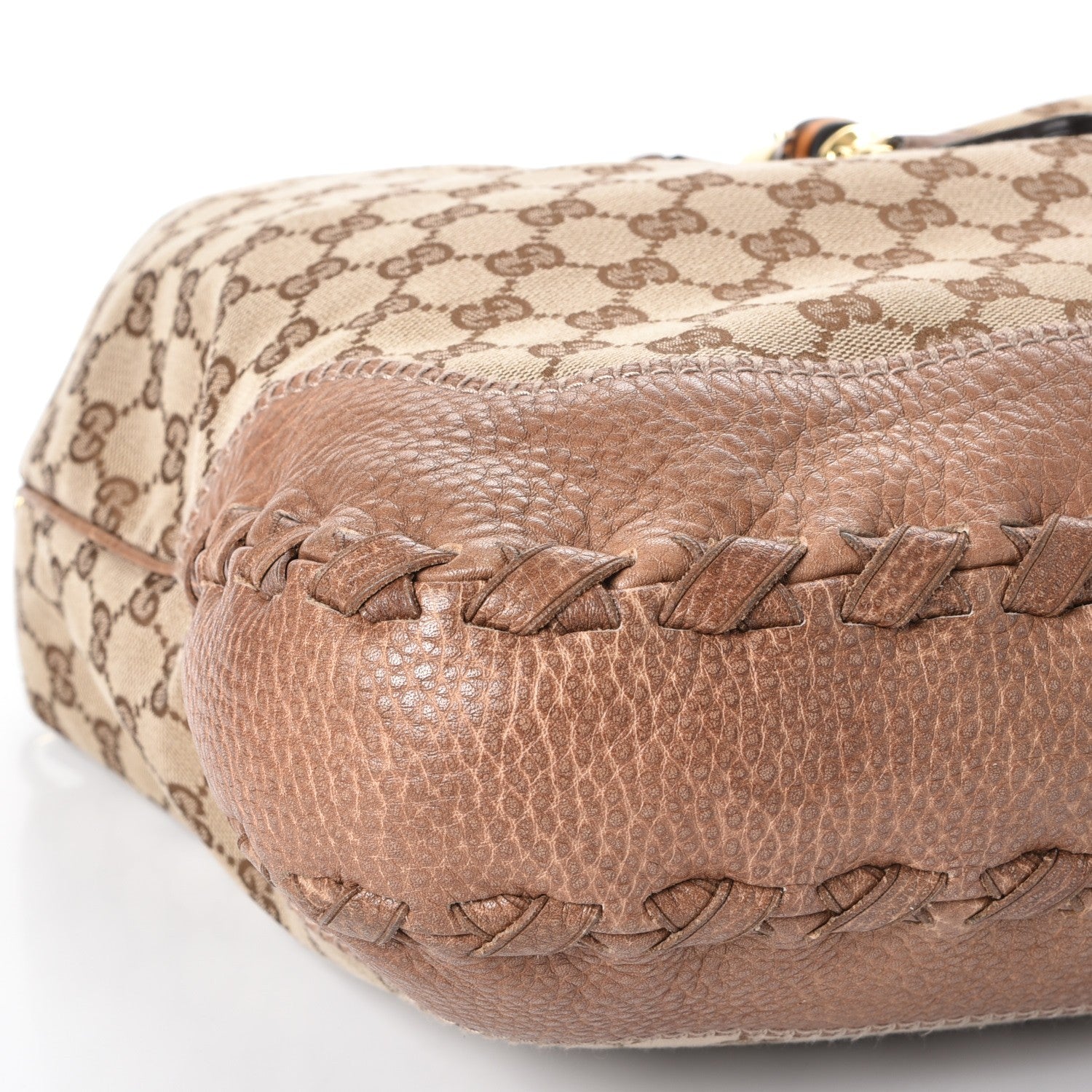 Gucci Monogram Large New Jackie Shoulder Bag Brown 11 of 15