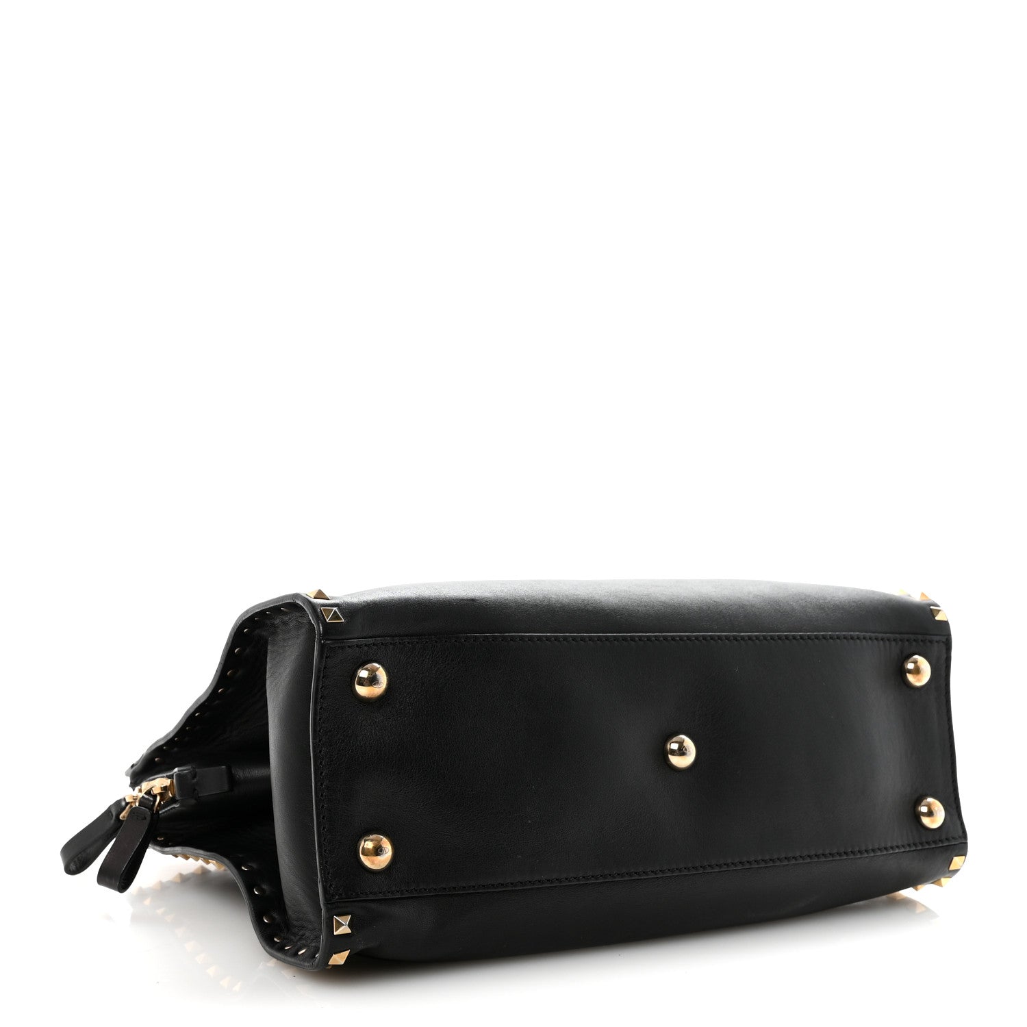 Valentino Garavani Vitello Rockstud Dome Shopper Black 4 of 9