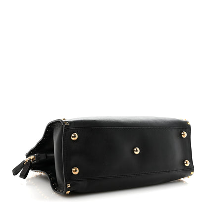 Valentino Garavani Vitello Rockstud Dome Shopper Black 4 of 9
