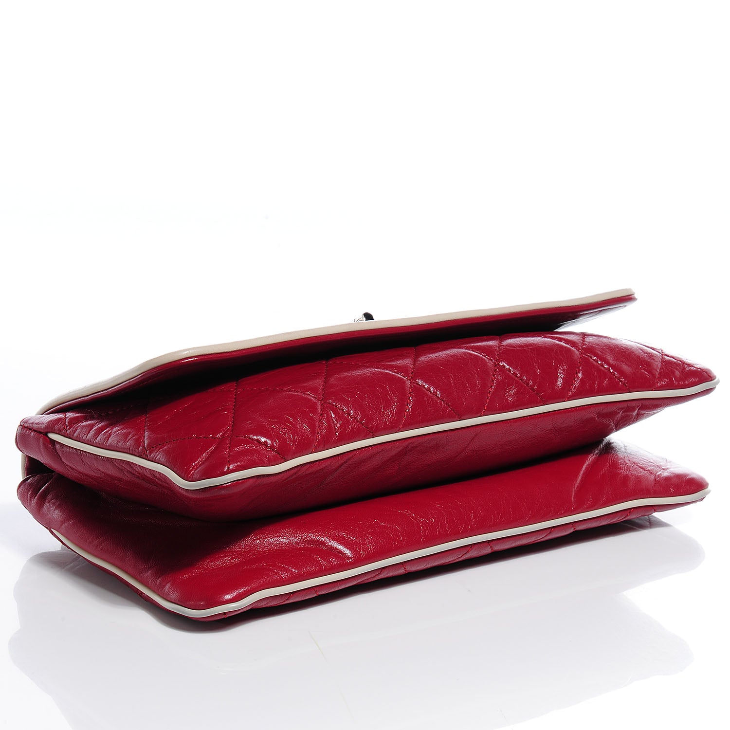 Chanel Lambskin Quilted East West Flap Red 5 of 9