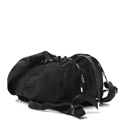 Celine Gabardine Logo Web Trekking Medium Backpack Black 4 of 9