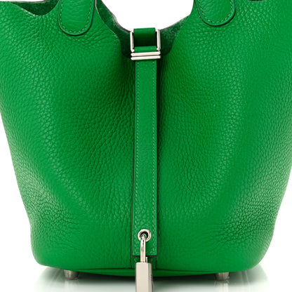 Hermes Taurillon Clemence Picotin Lock 18 PM Bambou 8 of 11
