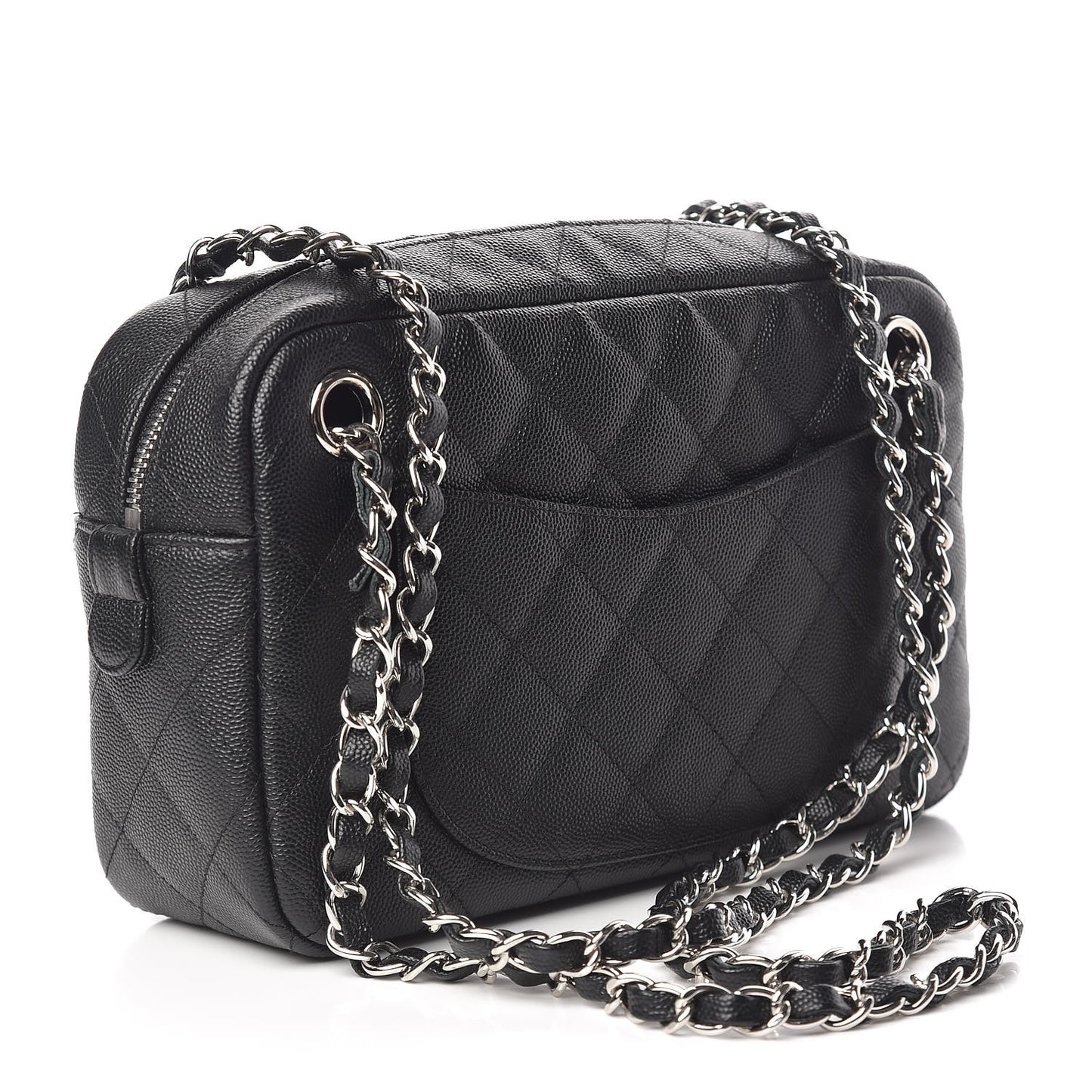 Caviar Quilted Camera Case Black