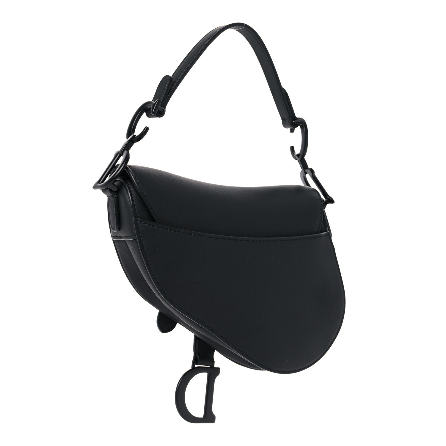 Christian Dior Ultra Matte Calfskin Mini Saddle Bag Black 2 of 8