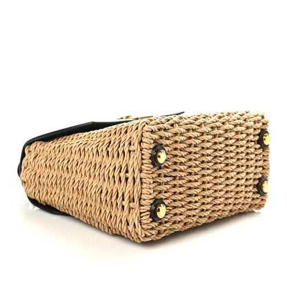 Salvatore Ferragamo Smooth Calfskin Wicker Small Boxyz Black 4 of 9