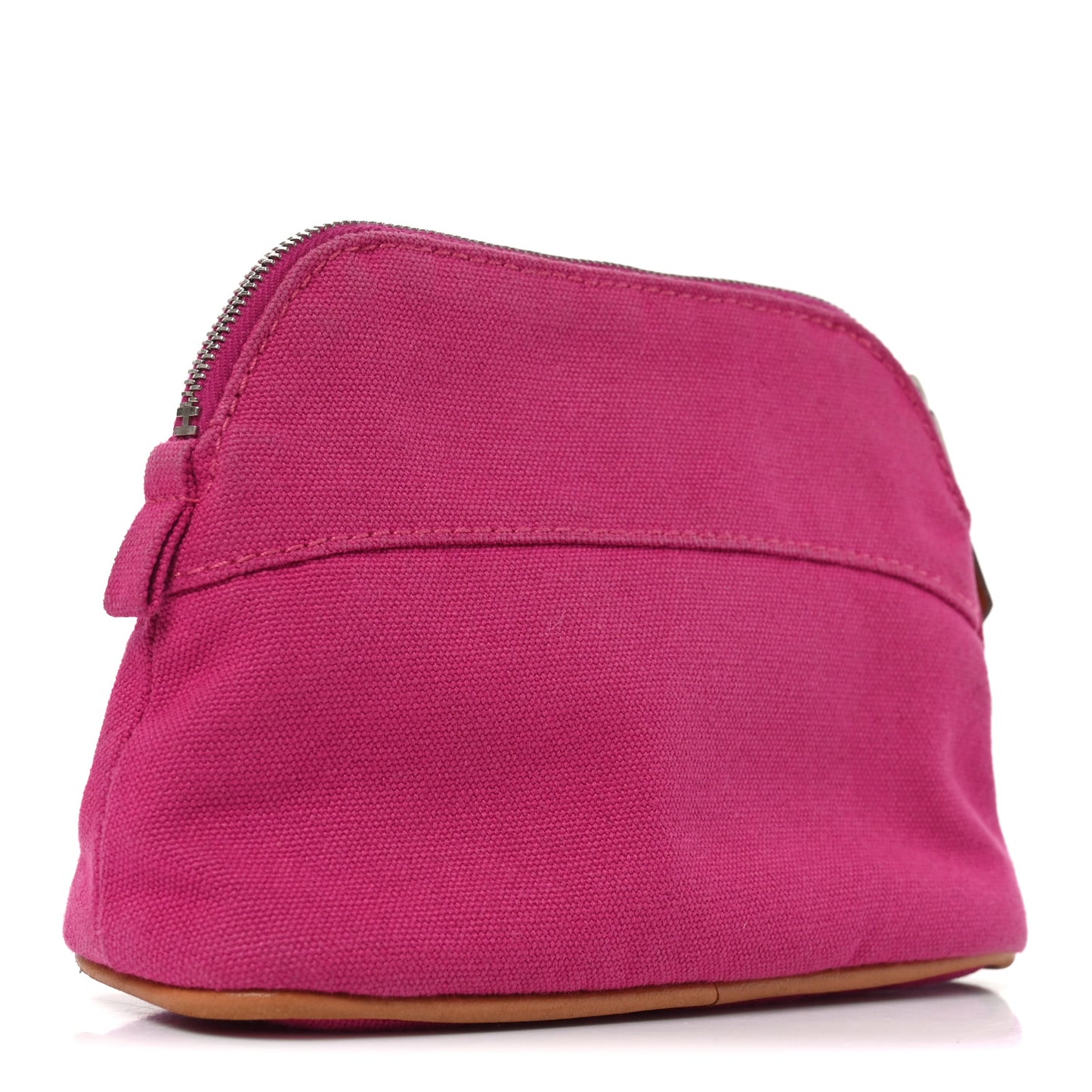 Cotton Canvas Mini Mini Bolide Travel Cosmetic Pouch Hibiscus