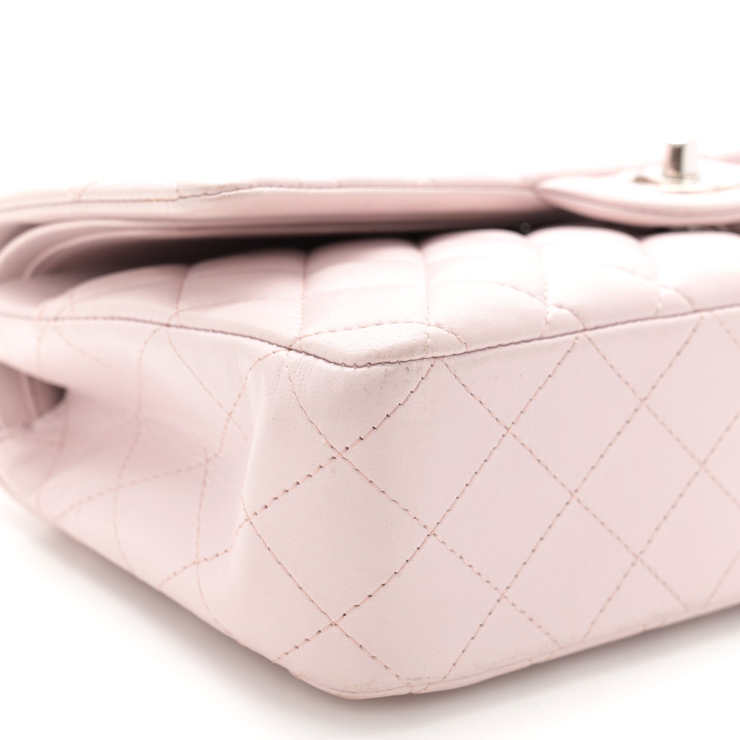 Chanel Lambskin Quilted Medium Double Flap Light Pink 9 of 10