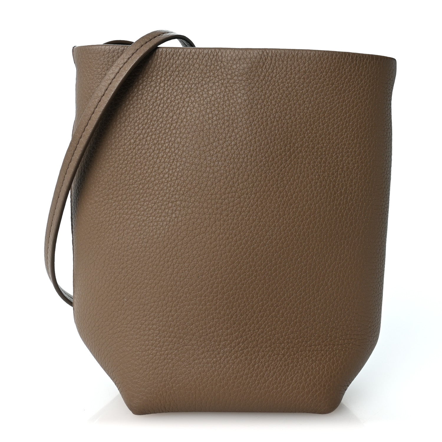 The Row Grained Calfskin Small N/S Park Crossbody Dark Taupe 1 of 8
