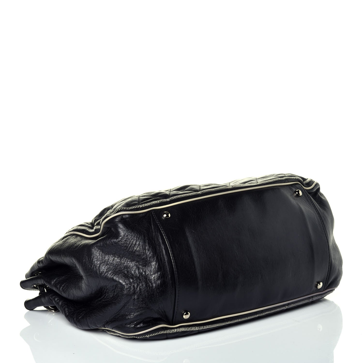 Chanel Lambskin Quilted East West Accordion Flap Black 4 of 10