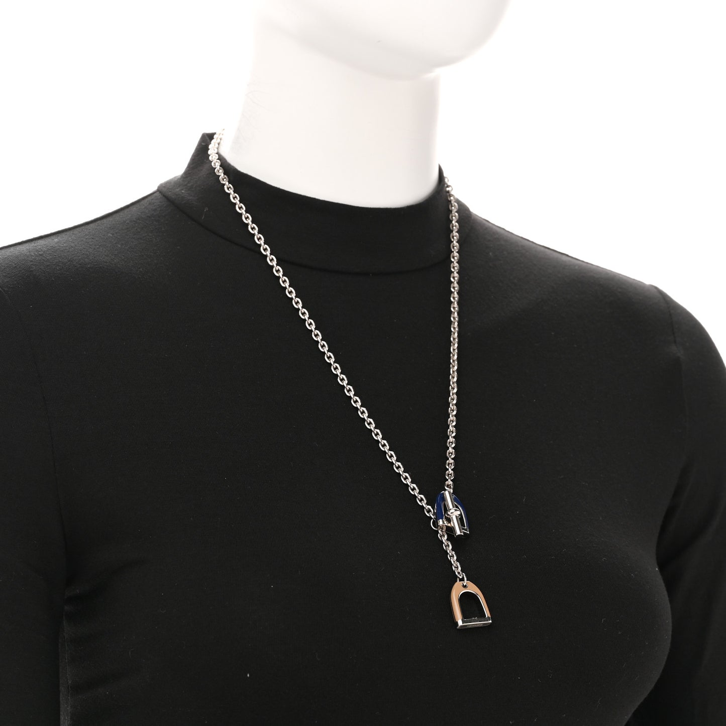 Palladium Lacquered Etrier Necklace