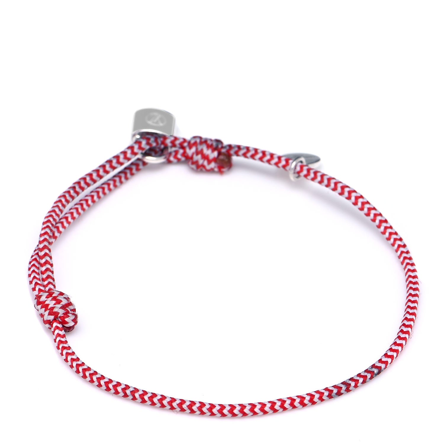 Louis Vuitton X UNICEF Sterling Silver Lockit Bracelet Red White 3 of 5