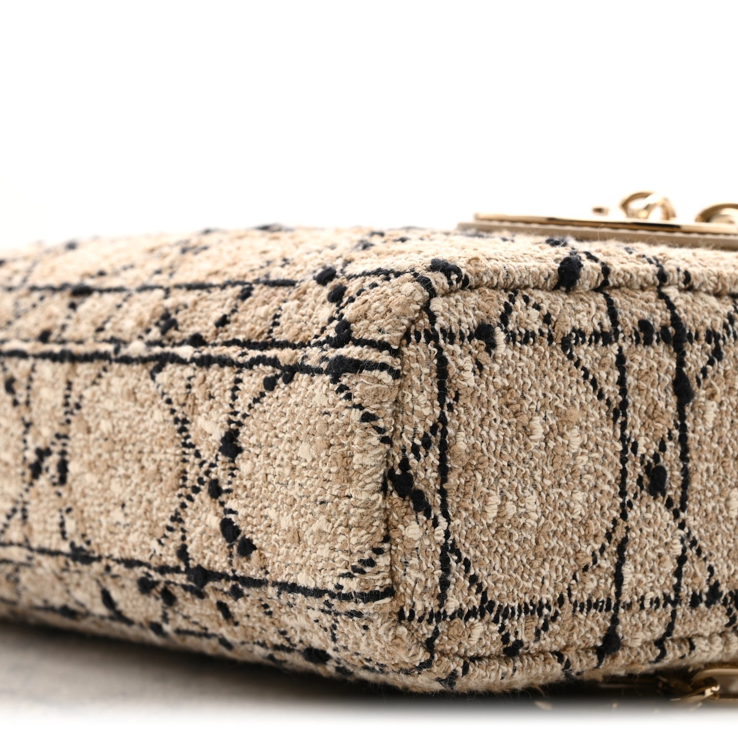 Tweed Cannage Medium Lady D-Joy Natural Black