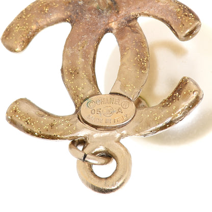 Chanel Pearl CC Drop Leaf Earrings Gold 4 of 4