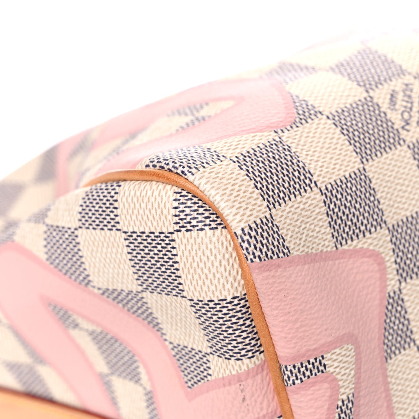 Damier Azur Tahitienne Speedy Bandouliere 30 Rose Ballerine