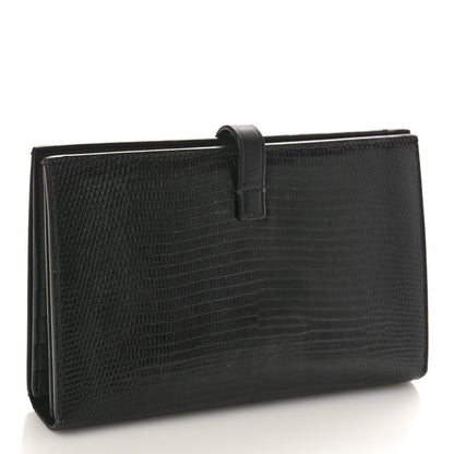 Celine Lizard Calfskin Large Multifunction Strap Wallet Black 3 of 8