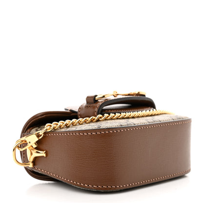 Gucci GG Supreme Monogram Azalea Calfskin Web Horsebit 1955 Wallet On Strap Beige Ebony Brown Sugar 4 of 13