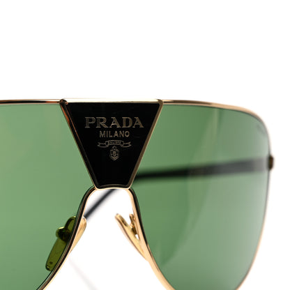 Prada Metal Shield Sunglasses SPR 69Z Gold Green 8 of 8