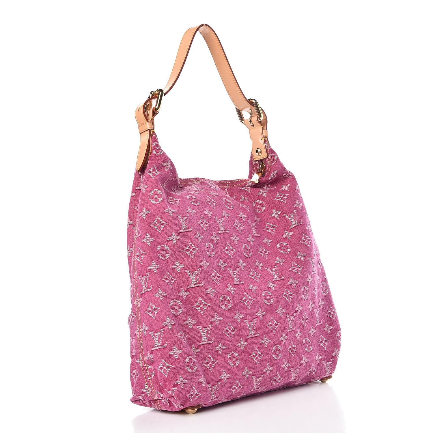 Louis Vuitton Denim Baggy GM Fuchsia 3 of 11